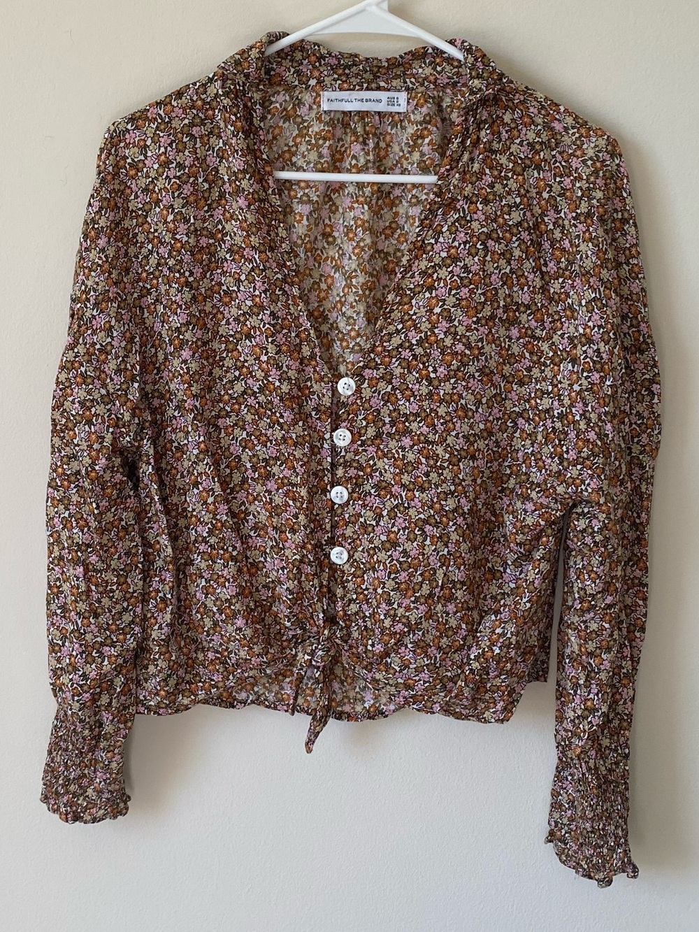 Faithfull the Brand Floral Button-Front Blouse